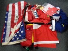 A box of world flags