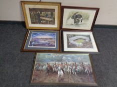 An Edwardian colour print, The Signing of the Armistice,