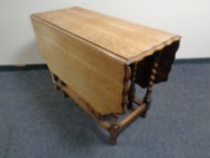 A 19th century oak barley twist,