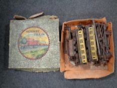 A vintage Hornby clockwork train set (as found)