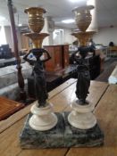 A pair of 19th century bronze,