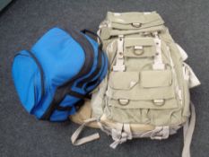 A National Geographic backpack and another backpack