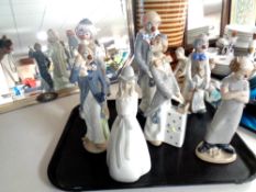 A tray of Spanish figures including Nadal etc,