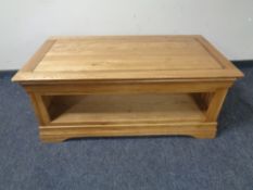 A contemporary oak TV stand