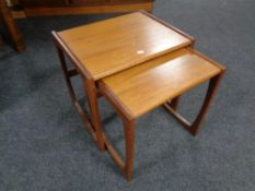 A G plan teak nest of two tables