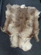 A deerskin rug