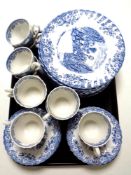 Thirty-four pieces of Johnson Brothers Coaching series tea and dinner ware