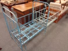 Two antique metal cots