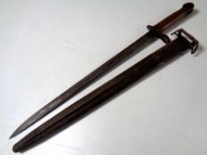 A First World War American bayonet dated 1917,