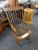 A beech rocking chair