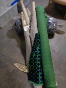 Six rolls of upholster's fabric