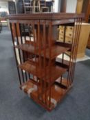 A 19th century mahogany revolving bookcase (a/f)