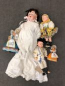 A German character baby bisque doll, circa 1920, stamped 