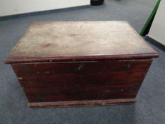 A Victorian pine blanket chest.