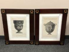 Italian School : A pair of contemporary monochrome reproduction prints both depicting classical