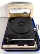 A Defiant transistor radio together with a Fidelity electric portable record player