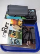 A Yukon rubber armoured compact variable power spotting scope (boxed) together with a pair of Swift