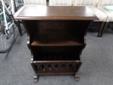 An oak magazine table.