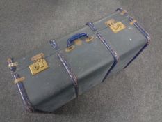 An early 20th century bentwood bound travel trunk.