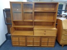A 20th century Nathan teak wall unit