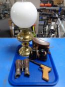 A tray containing a Diana model 2 air pistol,