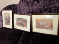 After Keith Proctor : North Tyne Hound, colour print, signed in pencil, 29 x 19 cm,