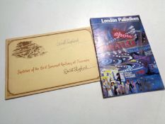 A Tony Bennett London Palladium theatre program bearing signature with certificate together with