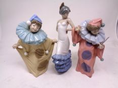 A Nao figure - Flamenco dancer, together with two further Nao figures.