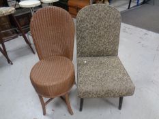A loom occasional chair together with a further mid-20th century chair.