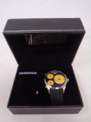 A gent's Torgoen TB Swiss wristwatch in box.