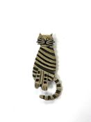 A Sterling silver cat brooch