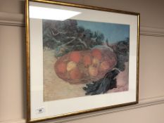 A colour print after Vincent van Gogh, 45 x 34 cm.