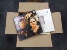 A collection of various boxed vinyl opera record sets.