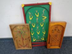 Three vintage bagatelles.