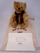 A Steiff Belgium bear 2002, with cloth bag.