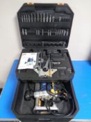 A Pro 1250w half router in case with accessories.