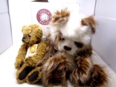 A limited edition Charlie bear, Anniversary Thomas, together with a further Charlie bear, Big DC.