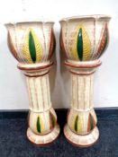 A pair of 20th century West German jardinières on stand.