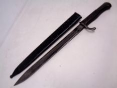 A German butcher bayonet by E. & F. Horster Solingen in sheath.