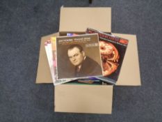 A collection of vinyl records, mostly male opera singers.
