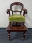 A Victorian child's high chair.
