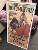 A Continental advertising poster, 54cm x 97cm.