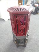 An Esse Solo cast iron electric fire in the form of a stove.