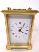 A Bayard French brass-cased 8 day carriage clock.