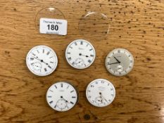 Five pocket watch movements