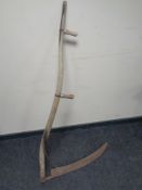 A vintage scythe.