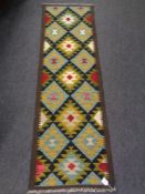 A Maimana kilim runner 193cm by 60cm