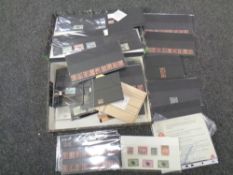 A file box containing a large quantity of antique and later loose stamps including many Penny Reds.