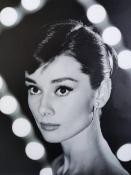 Large poster of Audrey Hepburn for Life magazine (total size 79cm by 58.