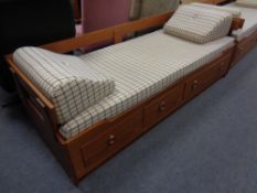 A continental teak day bed stamped Koge Mobel Snedkeri,